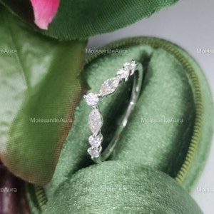 Chevron Ring, Moissanite Wedding Chevron Ring, V Shaped Ring, Stacking Band, Wedding Band, Matching Minimalist Ring, Dainty Ring For Women