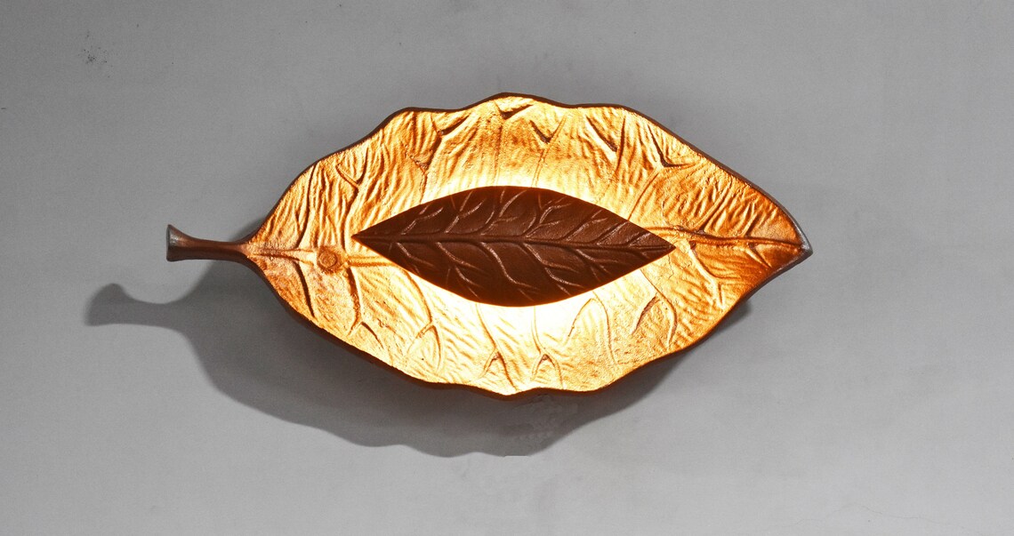 Mid Century Ginkgo Double Leaf Wall Sconce Home Decor Etsy