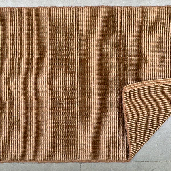 Paillasson tissé à la main indien Dieu Place paillasson marron naturel Shaggy Design solide paillasson tapis de sol moderne 2x3 pi