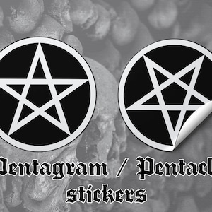 Pentagram / Pentacle occult stickers