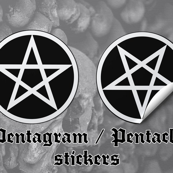 Pentagram / Pentacle occult stickers