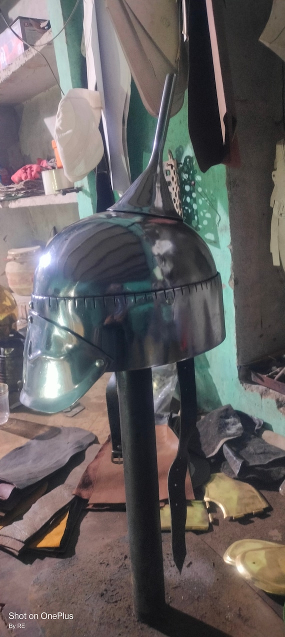 Mild Steel Roman Helmet with Leather Liner