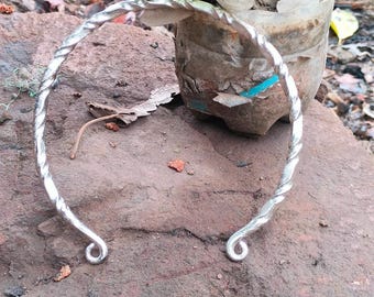 Handforged Iron Neck Torc Medieval Style Warrior Torque for Reenactment LARP