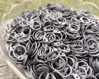 Oil-Finished Steel Chainmail Rings | Loose Maille Supplies | DIY Viking Medieval Armor Crafting | Reenactment Combat Gear Pack