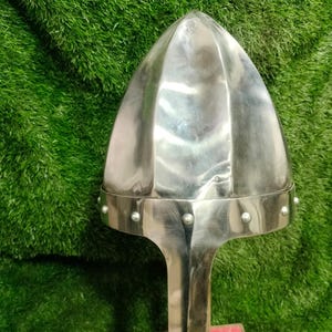 Battle Ready Norman Helmet | 2mm Steel Viking Spangenhelm | SCA & Reenactment Armor Gear