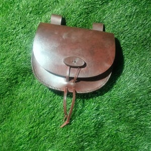 Medieval Viking Leather Belt Bag | Handmade LARP & SCA Pouch | Cosplay Costume Waist Bag