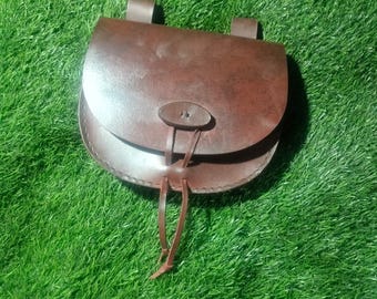 Riñonera de cuero vikingo medieval / Bolsa hecha a mano para LARP y SCA / Riñonera para disfraz de cosplay