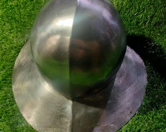 15th Century Cabasset Helmet – 2mm Mild Steel Battle-Ready Helmet with Liner for Reenactment & Combat