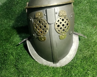 Capacete Gladiador Provocador – Capacete Romano de Aço de 2 mm, pronto para Batalha, para SCA e Reconstituição