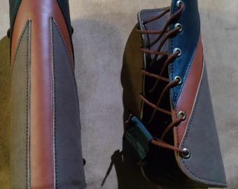 Leather Bracers For Cosplay Larp Hand Protection