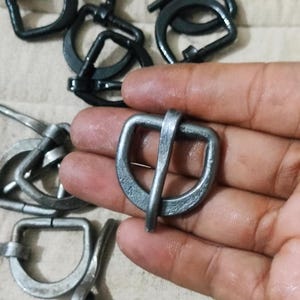 Medieval Viking Hand-Forged Buckles – Authentic Iron Buckles for Belt, Bag & Armour, LARP Reenactment Accessories,set of 10 buckles