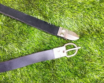 Viking Leather Belt – Handmade Black Medieval Norse Belt for Reenactment & Costume