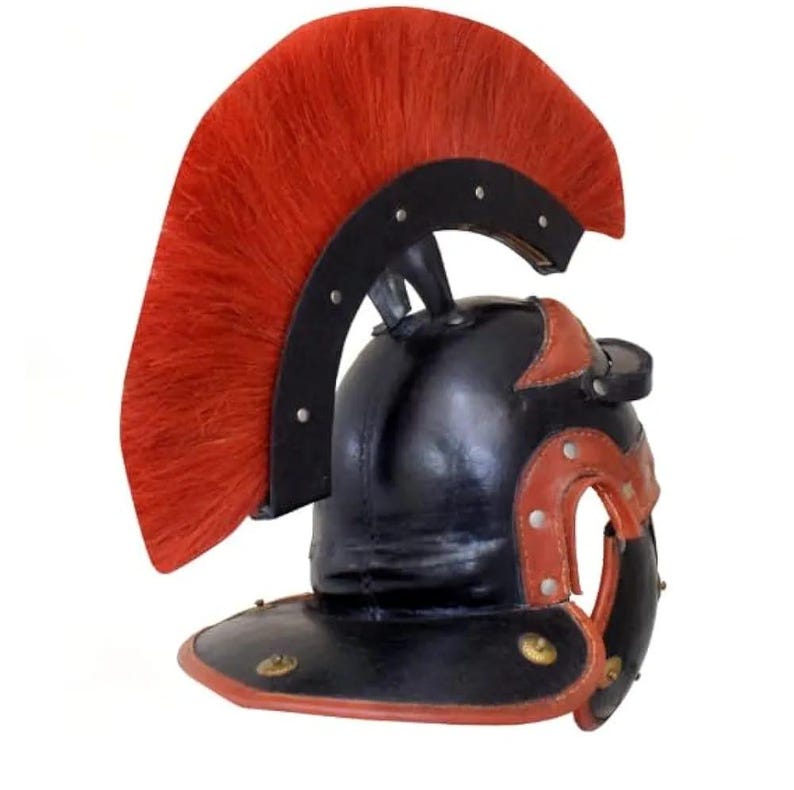 Roman Kit Leather Roman Helmet, Reenactment Cosplay Costume Helm - Etsy