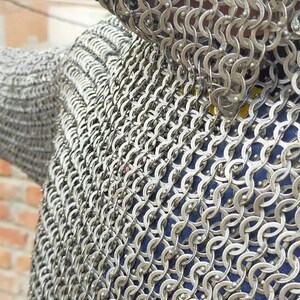 Handcrafted hauberk armor worn for SCA or LARP battle use