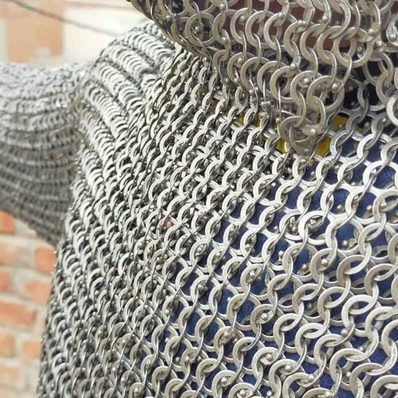 Handcrafted hauberk armor worn for SCA or LARP battle use