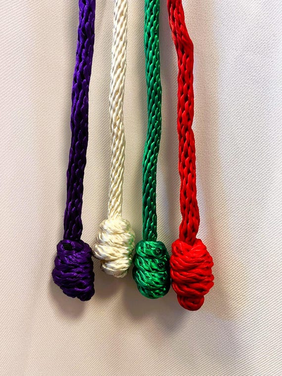 Clergy / Server Cincture / Girdle in liturgical colours with knotted end.
