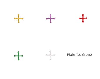 White Purificator with a Liturgical Coloured embroidered Cross (Choice of colours/plain) 4 sizes available - Catholic, Anglican, Christian.