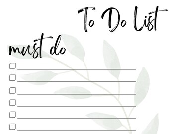 To Do List Printable