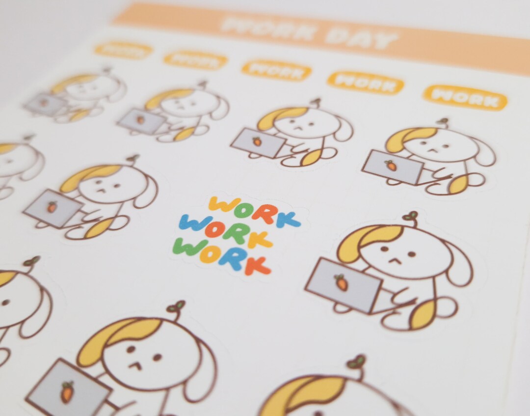 Work Day Sticker Sheets - Etsy