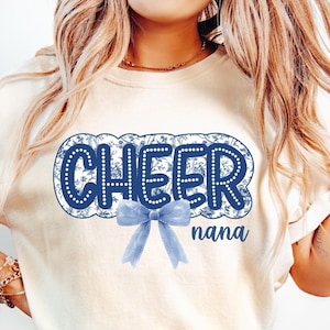 Comfort Colors® Cheer Nana, Custom Cheer Mimi Gift, Custom Cheer Gigi Shirt, Custom Cheerleading Gifts, Cheer Shirts Cheer Shirts Cheer Gift