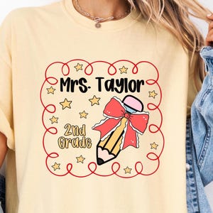 Comfort Colors Custom Teacher Shirt, Back to School Teacher TShirt, Teacher Team Shirts, Personalized Teacher Shirt, Grade Level Team Shirts