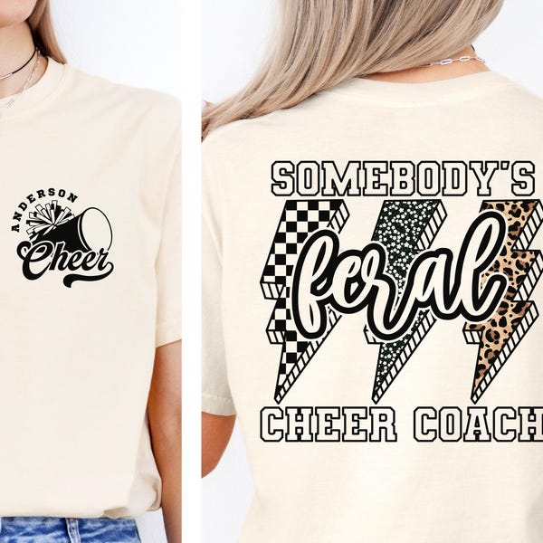 Comfort Colors Cheer Coach Shirt, Feral Cheer Coach Gift, Cheer Coach Shirt, Cheerleading Gifts, Game Day Shirt, Cheerleading, Cheer Gifts