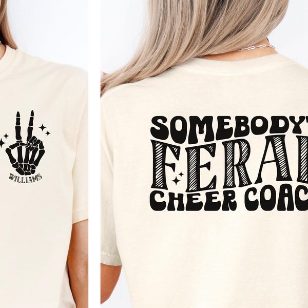 Feral Comfort Colors® Cheer Coach, Cheer Coach Gift, Cheer Coach Shirt, Cheerleading Gifts, Game Day Shirt, Cheerleading, Cheer Gifts