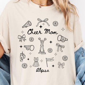 Comfort Colors® Cheer Mom Shirt, Cheer Mom Shirts, Cheer Mama Tee, Cheerleader Mom, Gift for Cheer Mom, Cheer Mom Life, Cheer Mom Bow Shirt