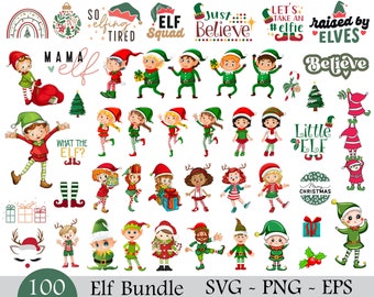 Christmas Elf SVG, Elf svg, Elf Clipart, Christmas svg, Christmas Elves Clipart Bundle