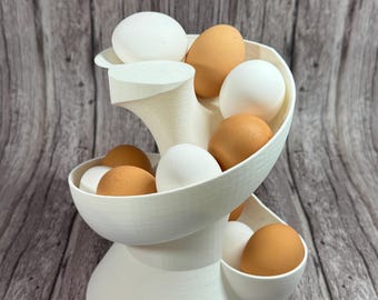 Spiral Egg Holder | First In First Out Fruit Tower | Made and Shipped from Florida