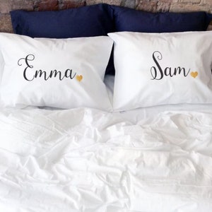 Kissenbezüge Personalisierte Name paar 1.2 Jahre Baumwolle Jahrestag Geschenk für ihn Mann Männer Geschenke Paar Kissenbezug sein ihrs Kissen