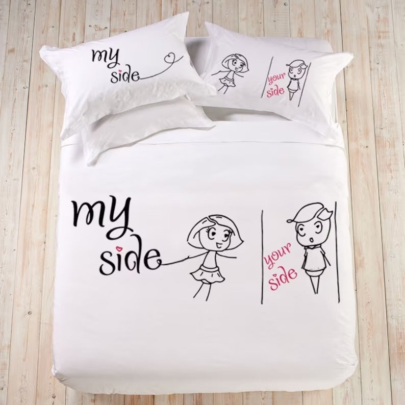 His and her side blanket sale