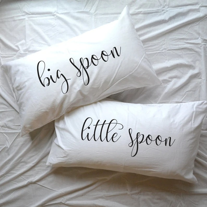 Big Spoon Little Spoon Spooning 2nd Cotton Anniversary Gift for Him Her ...
