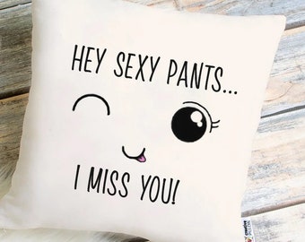 I miss you gift pillow Funny Long Distance Relationship gift LDR Missing gift LDR gift for Her Couple Living Apart Gift for Girlfriend gift
