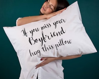 Miss you gift Girlfriend pillow gift LDR gift If you miss me gift for her Long distance gift Anniversary gift Love pillow for her Love gift