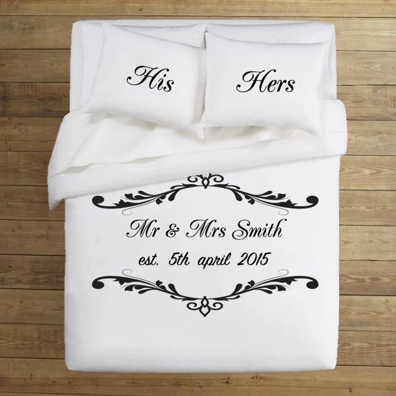 Just married bedding best sale