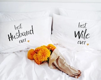 2nd cotton anniversary Gift for her him Pillowcases Bridal Shower Newlyweds Wedding gift for him her his husband wife men couple pillow case