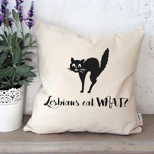 Regalo de humor lésbico para su regalo lésbico de San Valentín Regalo lésbico para novia Regalo de novia lesbiana Orgullo LGBT Almohada divertida lesbiana