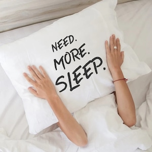 New Mom gift for Mom New Dad gift for Dad Mom Life gift for Her Sleep Lover gift for Him Funny Pillow Need More Sleep gift for sleep Lover