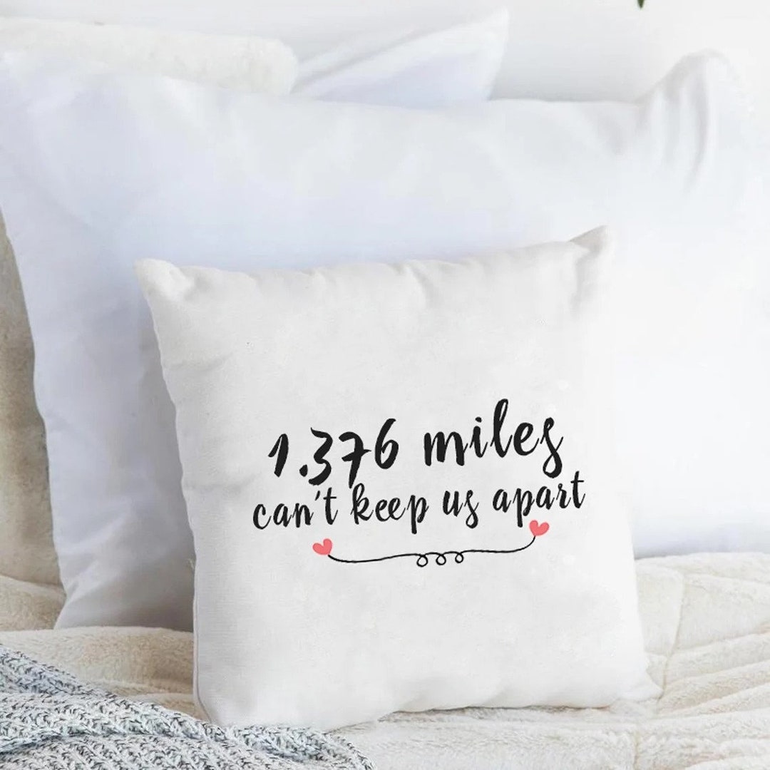 Personalized Long Distance Relationship Pillow Long Distance Love Long