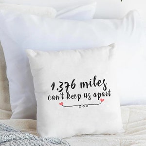Oreiller de relation longue distance personnalisé Amour longue distance Cadeau longue distance pour cadeau de petit ami Cadeau LDR personnalisé Cadeau de déménagement