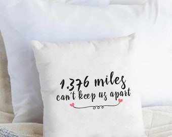 Personalized Long Distance Relationship Pillow Long Distance Love Long Distance Gift for Boyfriend gift Custom LDR gift Moving away gift