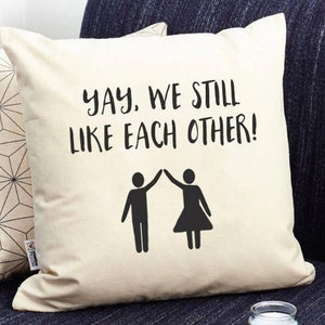 10th Anniversary Fun Husband Gift Pillow Message on Pillow 5th Anniversary 2nd Anniversary Fun Anniversary Gift for Husband Wife Gift Pillow