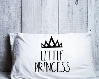 Little princess pillowcase baby shower gift idea Nursery Toddler Bedding baby gift Kids pillows Girls pillow Princess pillow Baby pillow