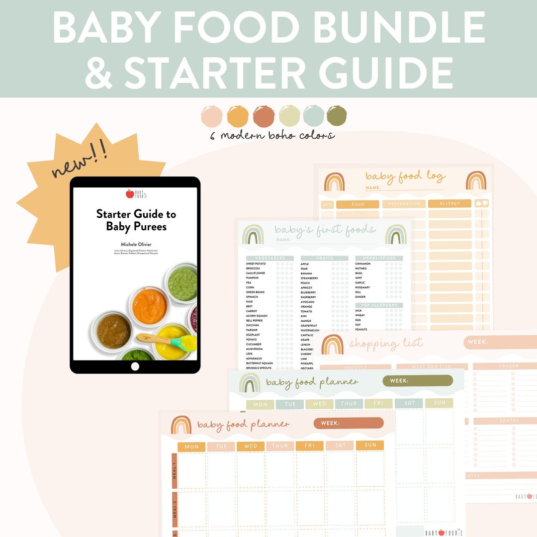 Baby Food Bundle Starter Guide to Baby Purees Baby's First