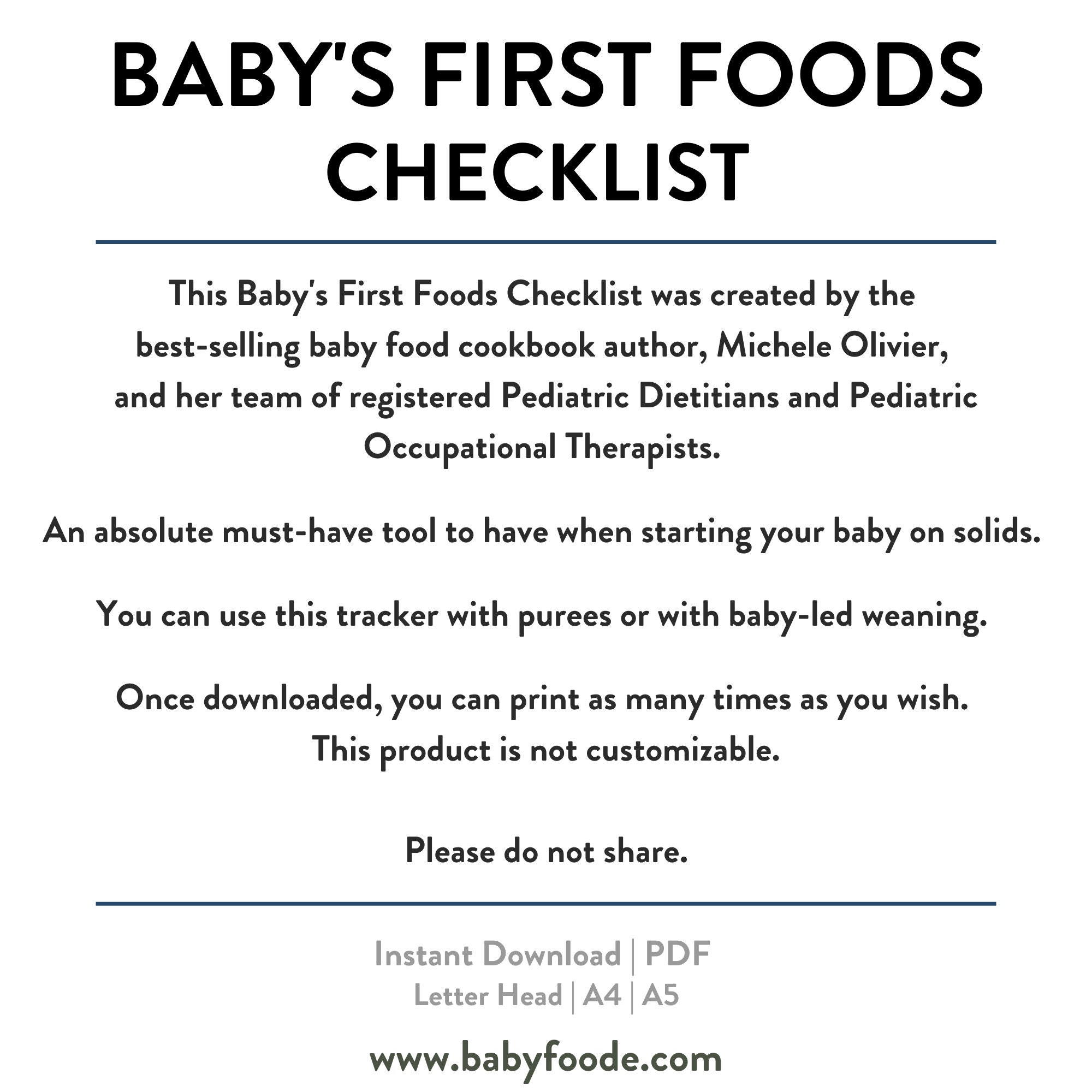 ✨Order your checklist magnet✨ LINK IN BIO ✨#startingsolids #babyledwea