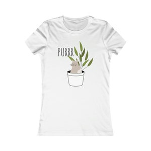 Purr Kitty On Woman&#39;s Fitted Tee