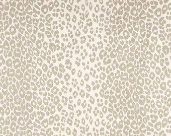 Schumacher - Iconic Leopard - Linen Classic Animal Print Indoor / Outdoor Fabric Per Metre