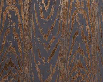 Kai - Marva - Copper - Fabric - Buy Per Metre - Plush Luxurious Cut Velvet Fabric Buy Per Metre