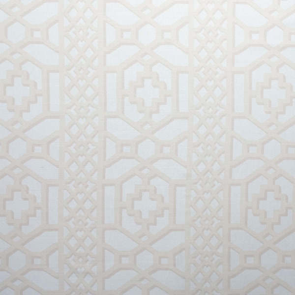 Schumacher - Zanzibar Trellis Matte - Blush - Fabric Per Metre